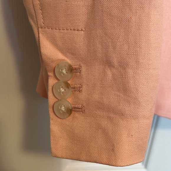 Banana Republic Light Pink Cotton and Linen Blazer - Picture 4 of 9
